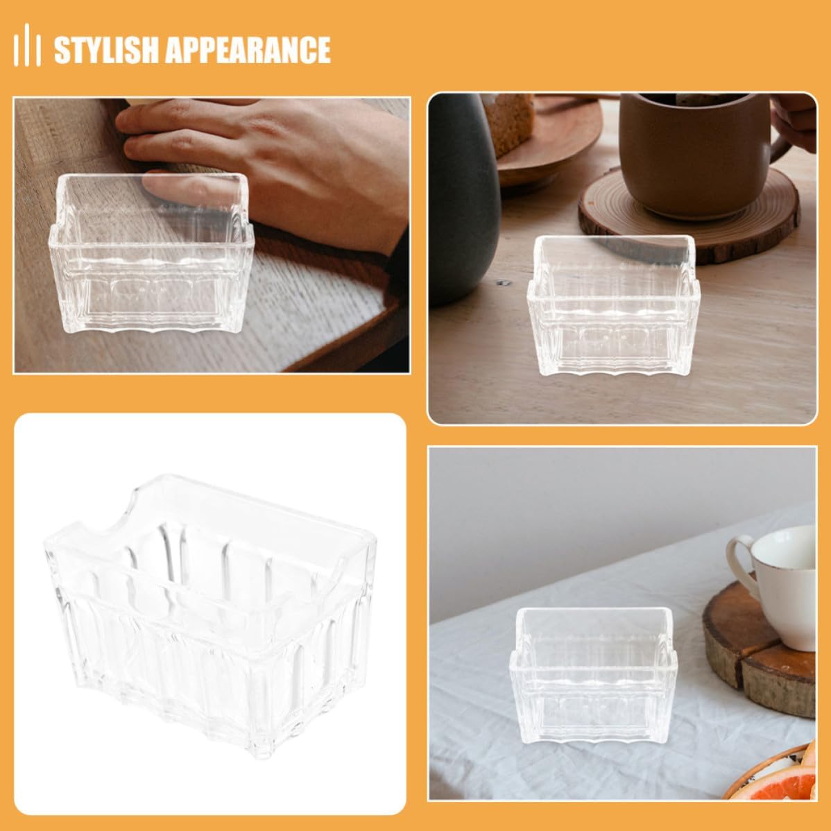 Acrylic Sugar Packet Holder for Desktop Tea Coffee Storage