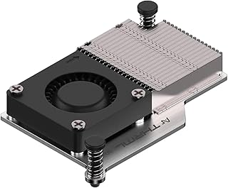 for Raspberry Pi 5 Active Cooler Aluminum Heat Sink Pi5 Cooling Fan Fast Heat Dissipation (Silver)