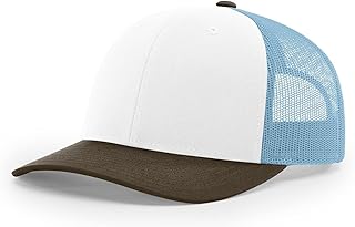 Richardson Low Pro Trucker Cap M/L White/ Columbia Blue/ Brown