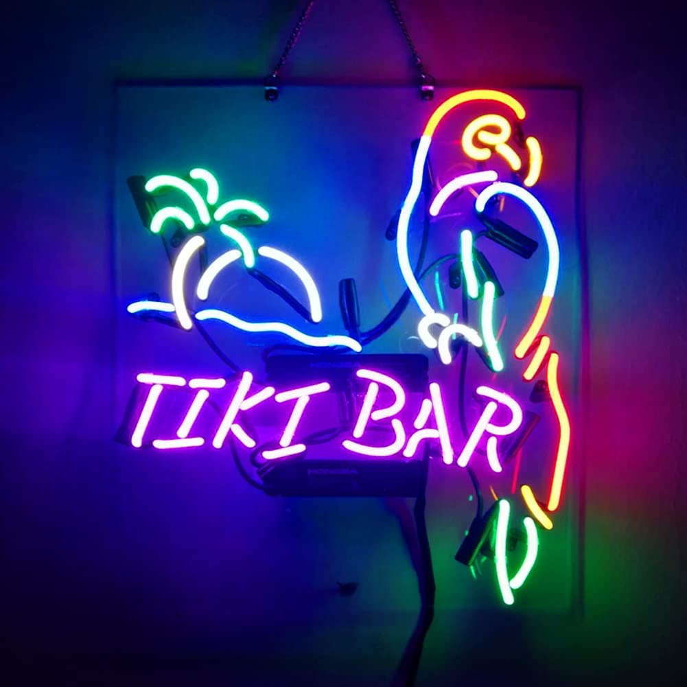 Tiki Bar Neon Sign, Neon Beer Signs For Wall Decor, Neon Bar Signs Beer Bar Pub Store Decor Neon Light 19x15