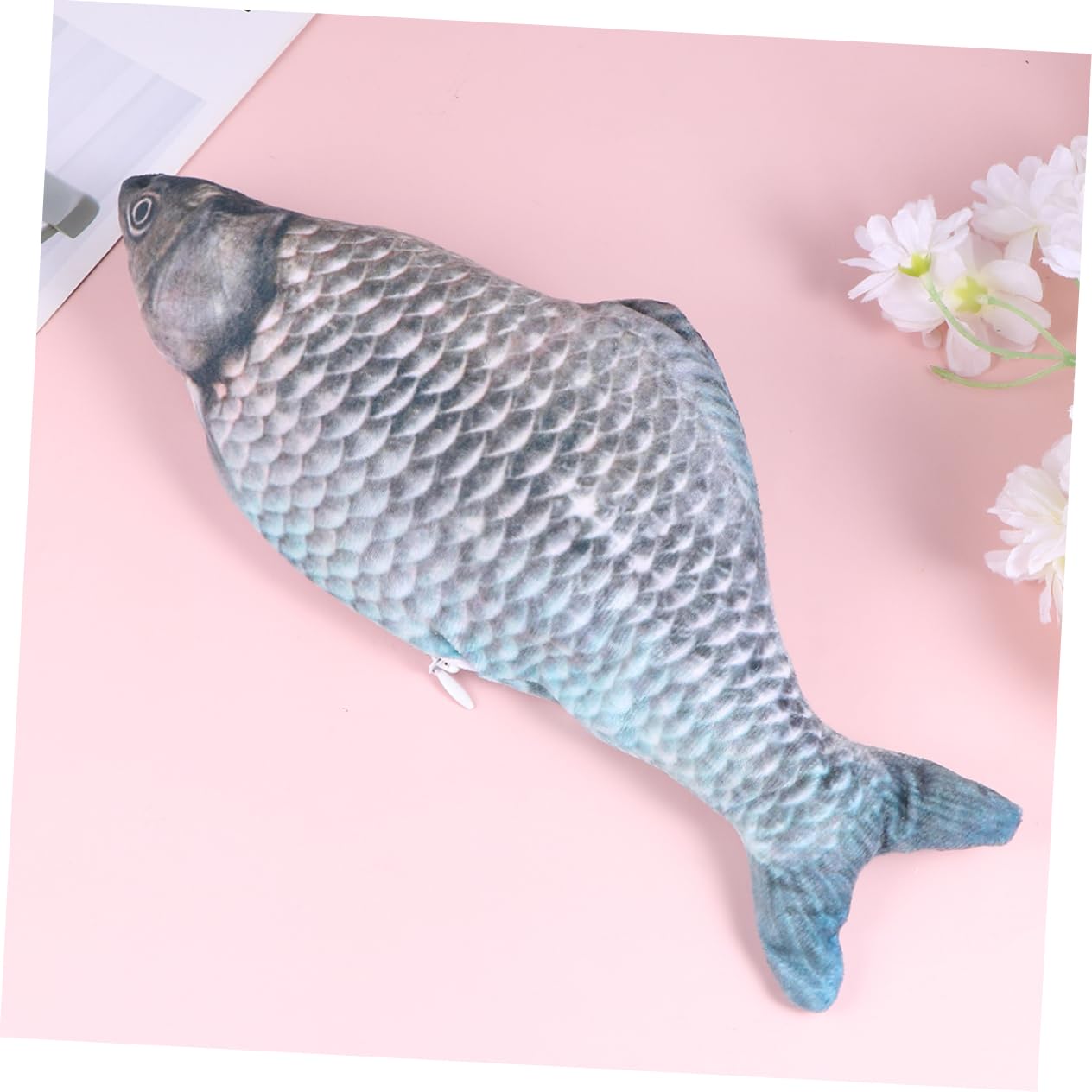 VANZACK 3pièces Jouet Poils De Poisson Électrique Rechargeable pour Chat Stimule Instinct De Chasse des Chats Amusant Saut De Poisson Peluche Style Crucian