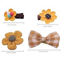Vista 2 de Lindas pinzas para el pelo para niñas, 9 piezas de pasadores de pelo con broches de presión totalmente forrados, cocodrilo, conejo, accesorios