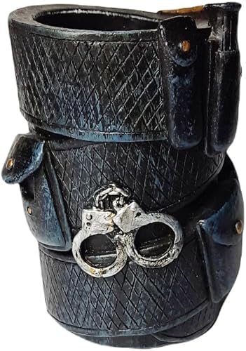 Miniatura 4 de Eosphorus Portalápices y cinturón para oficial de policía, decoración de policía, organizador de escritorio de poliresina