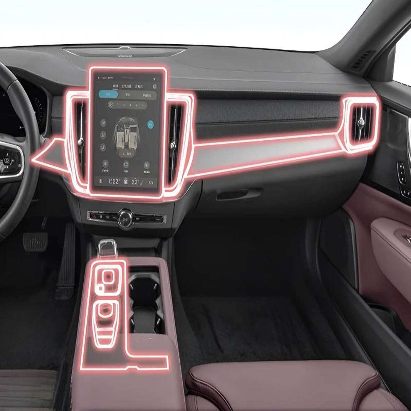 Dashboard Multimedia Navigation Transparent Protection, for Volvo S90 2026 Film Anti-Scratch
