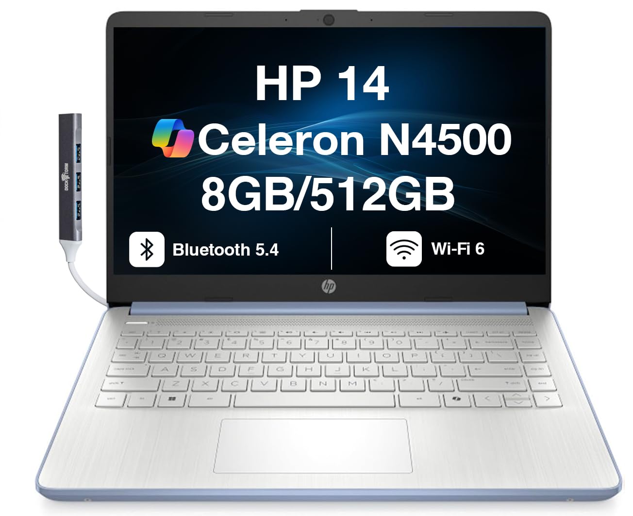 14 Business Laptop 14.0" HD Display w/DKZ USB Port Expander