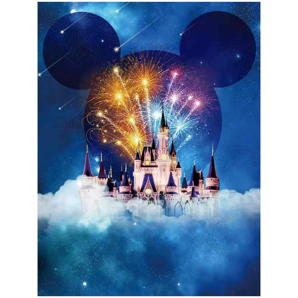 YOKSAS Castle Diamond Painting Kits for Adults Kids Beginner,5D Full Round Drill Diamond Arts Craft for Home Wall Decoration