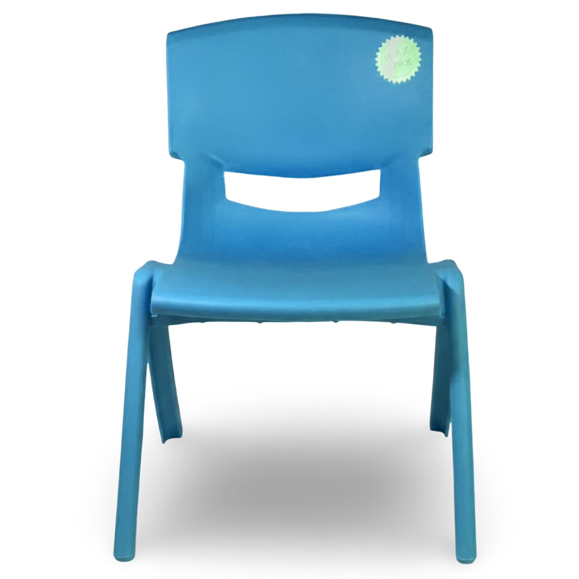 Sicignano Set 3 Pezzi Sedia per Bambini in Plastica Azzurro Impilabile 34x32x48h cm Portata 60 kg Impermeabile
