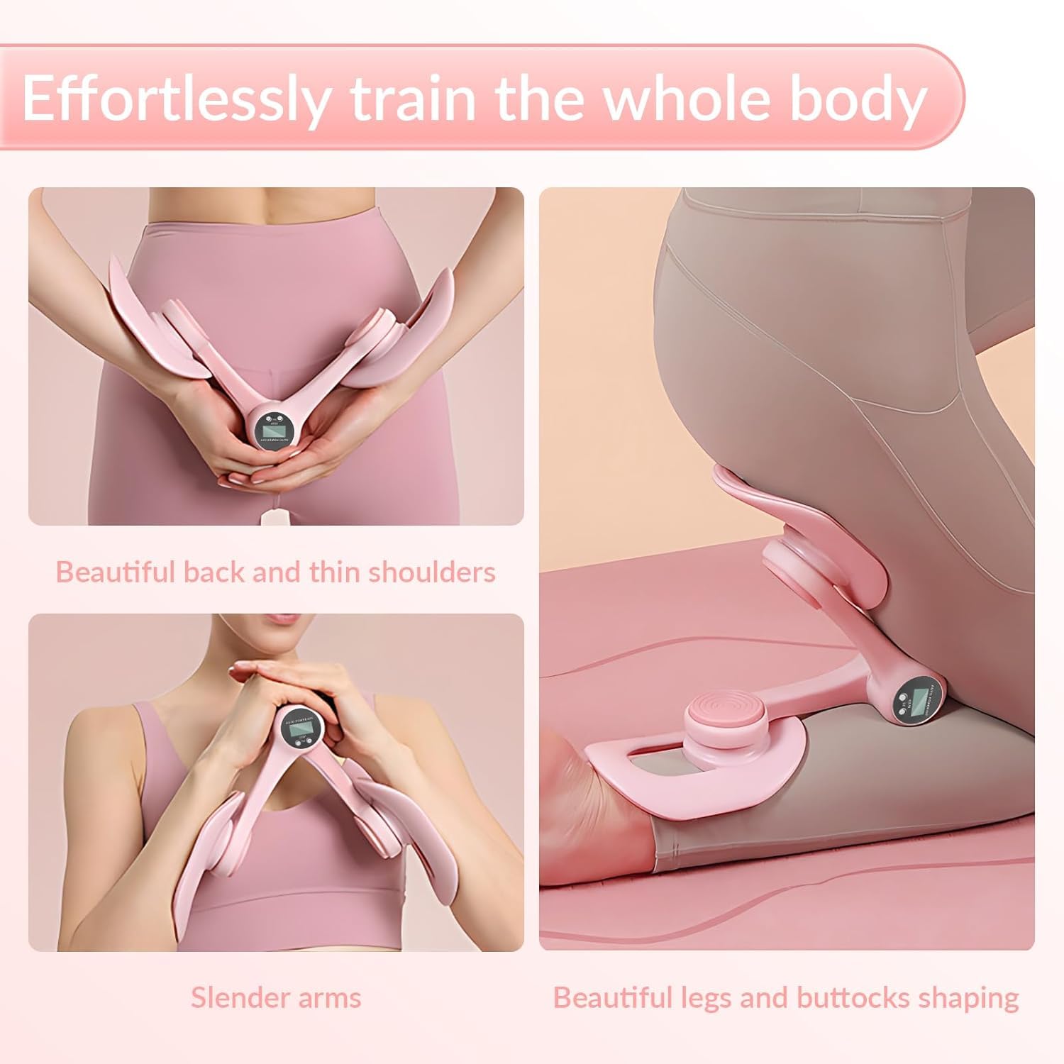 Entraîneur De Cuisse 360° Avec Compteur : Musclez Vos Jambes, Fessiers Et Périnée En Douceur