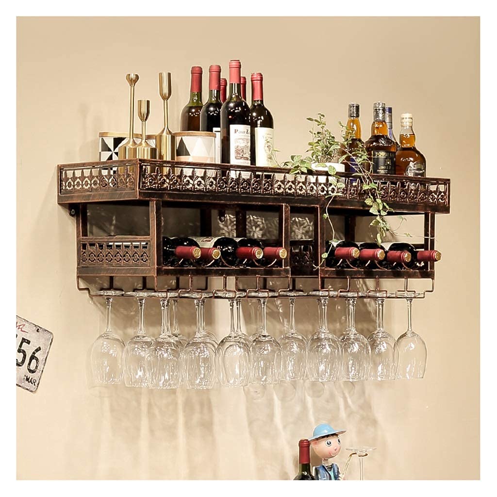 Armoire à vin murale créative et casier de rangement haut de gamme pour verres suspendus