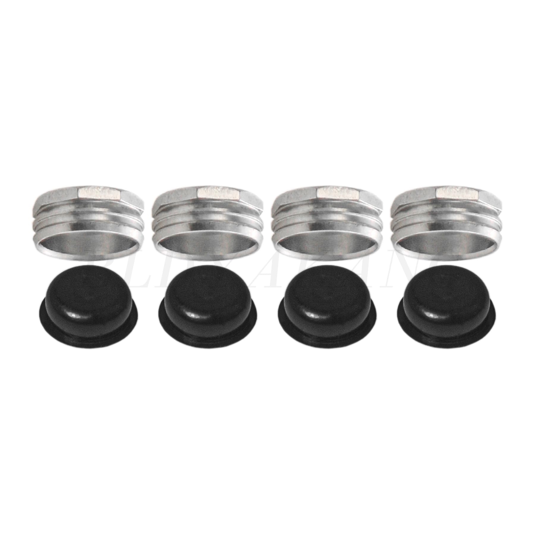 4pcs Overdenture Replacement Metal Housing & Lab Cap Assembly