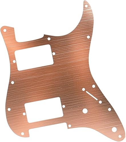 HH Metal Guitar Pickguard 11 Hole with Covered Humbucker 2-Pot Layout - for Fend