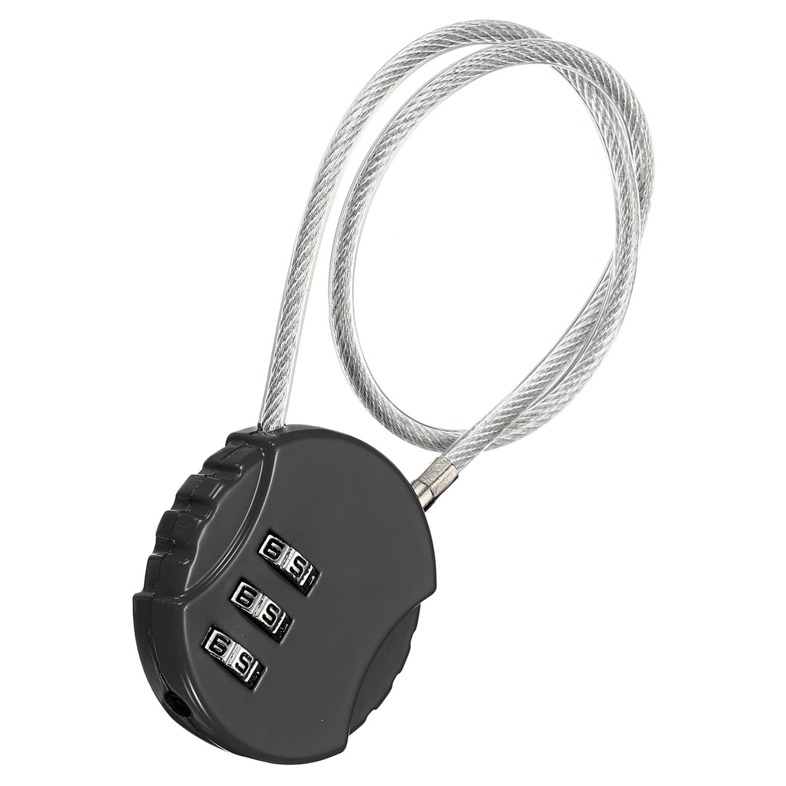 TA-VIGOR 1Pcs Combination Lock 12 Inch, 3 Digit Outdoor Waterproof Resettable Padlock with Wire Rope