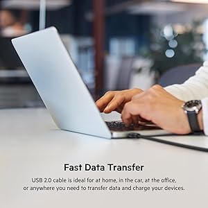 Belkin USB C to USB C Cable, 9.9ft, 100W - Type C Charger, iPhone Charger Cord, Soft, Braided, Flexible for iPhone 17, Galaxy S25, Pixel 10, Airpods, iPad Pro, Tablet & More, Travel Essentials - Black