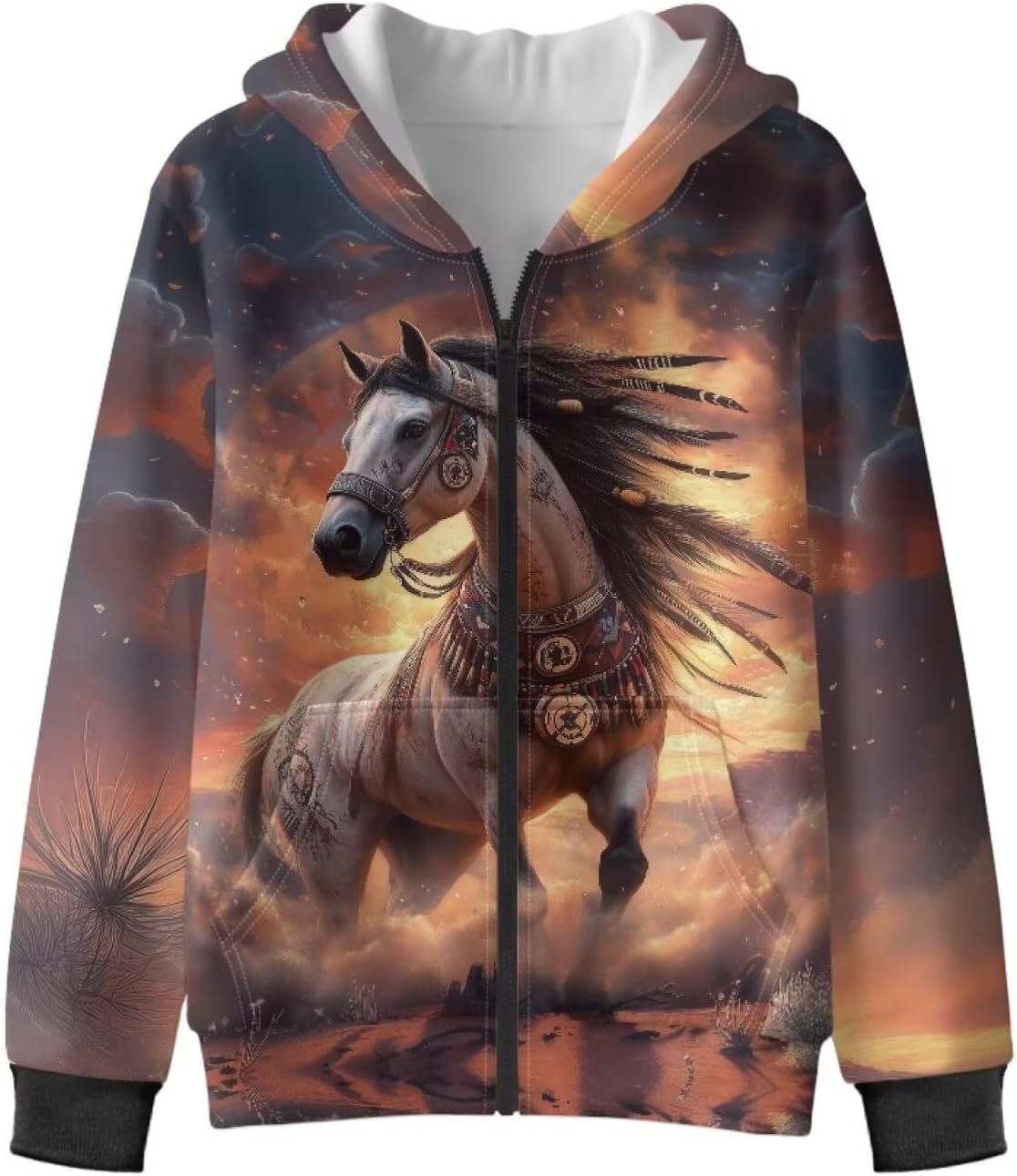 WELLFLYHOM Girls Zip Up Fleece Lining Hoodies 6-16 Novelty Long Sleeve Hoodie Jacket with Pocket - Image 4