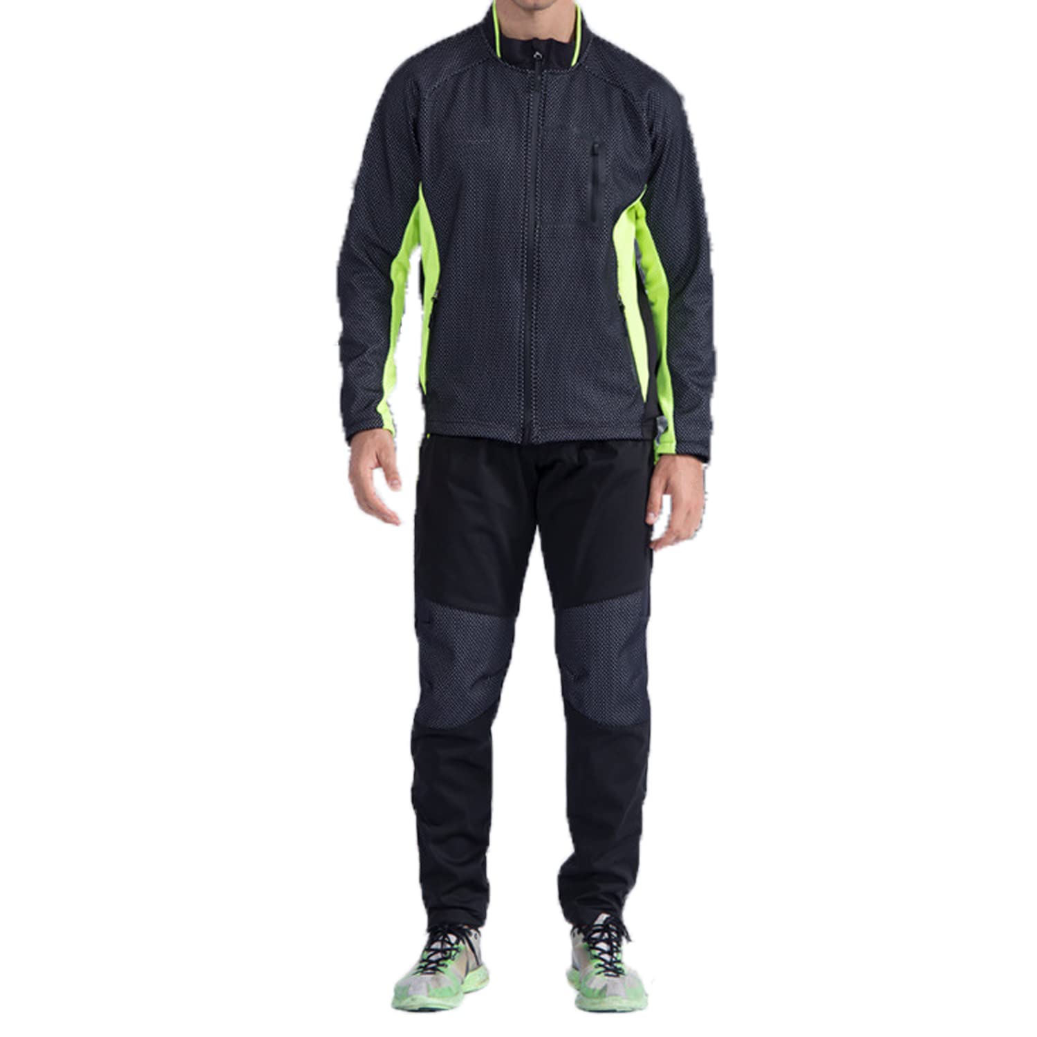 Chaqueta de ciclismo para hombre Forro polar Impermeable Invierno Chaqueta térmica de ciclismo