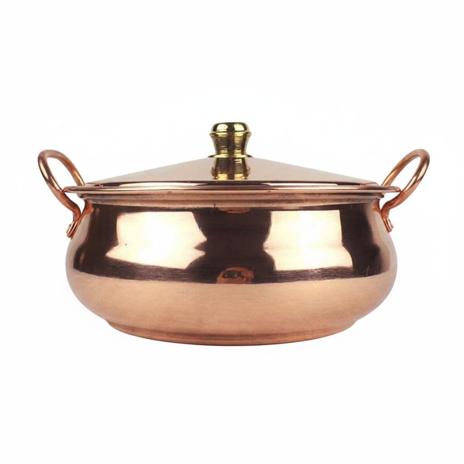 Kupfertopf Kupfer Kochtopf Suppentopf Hotpot Kochgeschirr Reines Kupfer Ohne Beschichtung Effiziente Wärmeleitung Spart Zeit Verbundboden für, 20CM