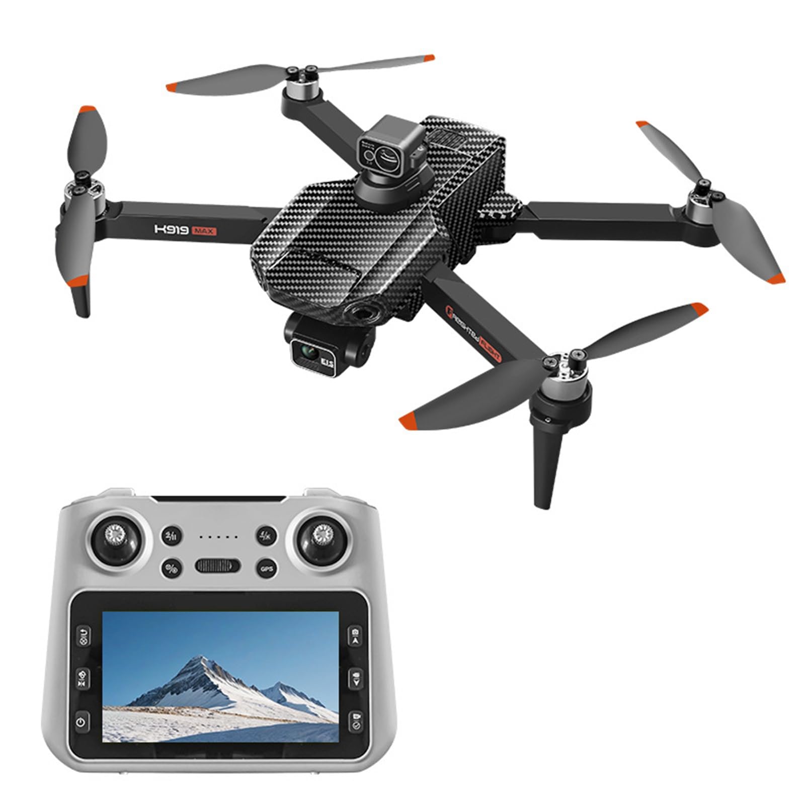 Single battery,Laser OAS,dron k919 max gps 5g profesjonalny 8k hd z 3-osiowym gimbalem, sterowaniem kamerą eis i ekranem, bezszczotkowy dron fpv z funkcją omijania przeszkód