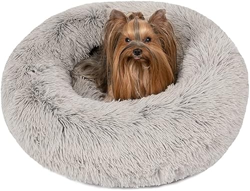 Friends Forever Donut - Cama con forma de dona para gatos y perros medianos y pequeños, camita redonda para interiores disponible en Yaxa Colombia