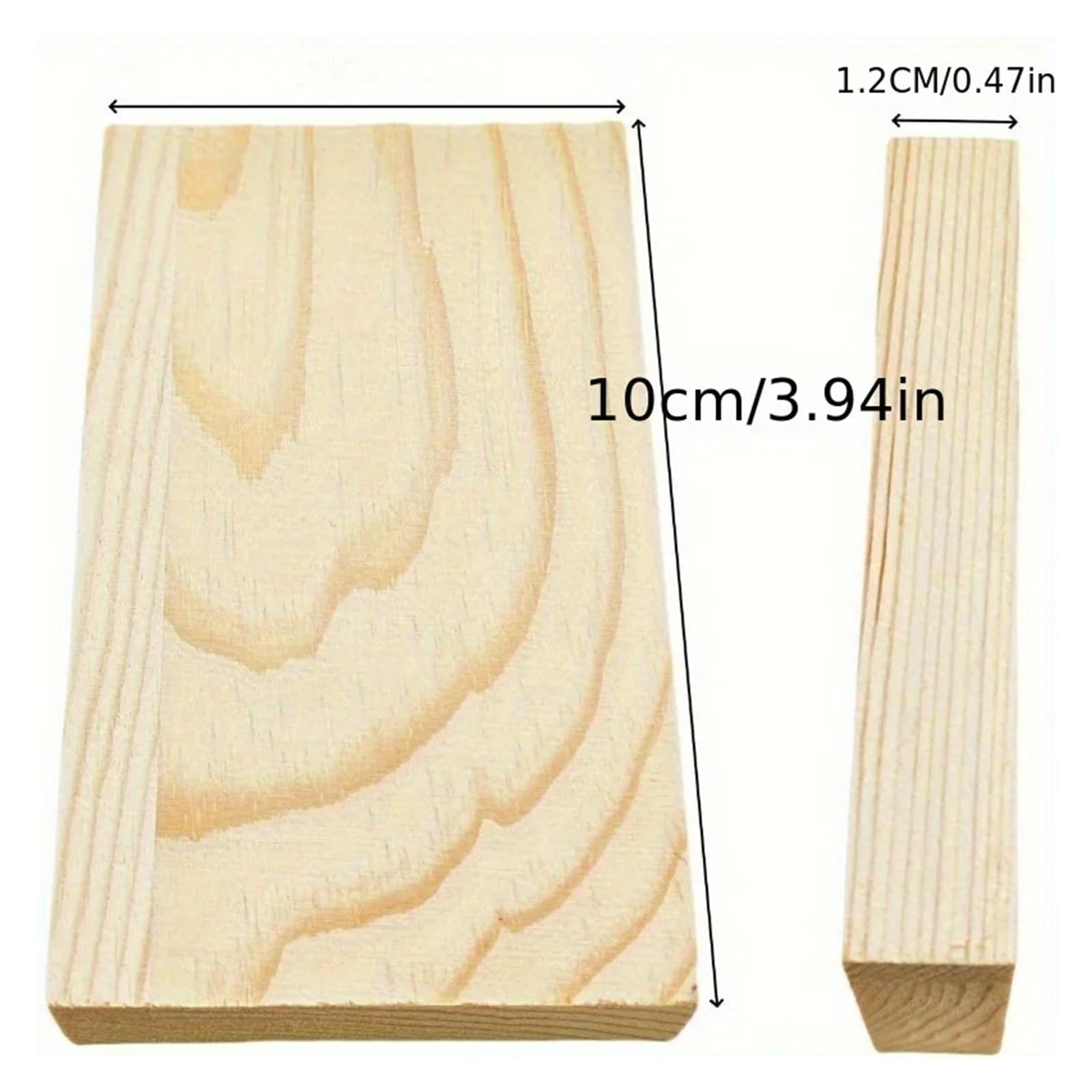 Nieobrobione cienkie deski z drewna Prostokątne wykroje z drewna sosnowego 10-11 cm DIY rzeźba malowanie pirografia opakowanie 5 lub 10 sztuk(Y170-10pcs)