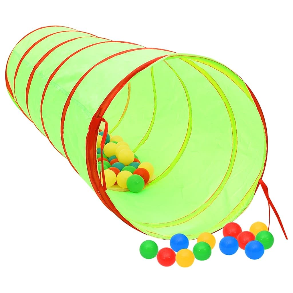 Spieltunnel für Kinder Grün 175 cm Polyester mit Wasserfestem Material und Tragetasche Für Indoor Outdoor Spielzelt Krabbeltunnel Burg Höhle Spielhaus für Garten Kinderzimmer