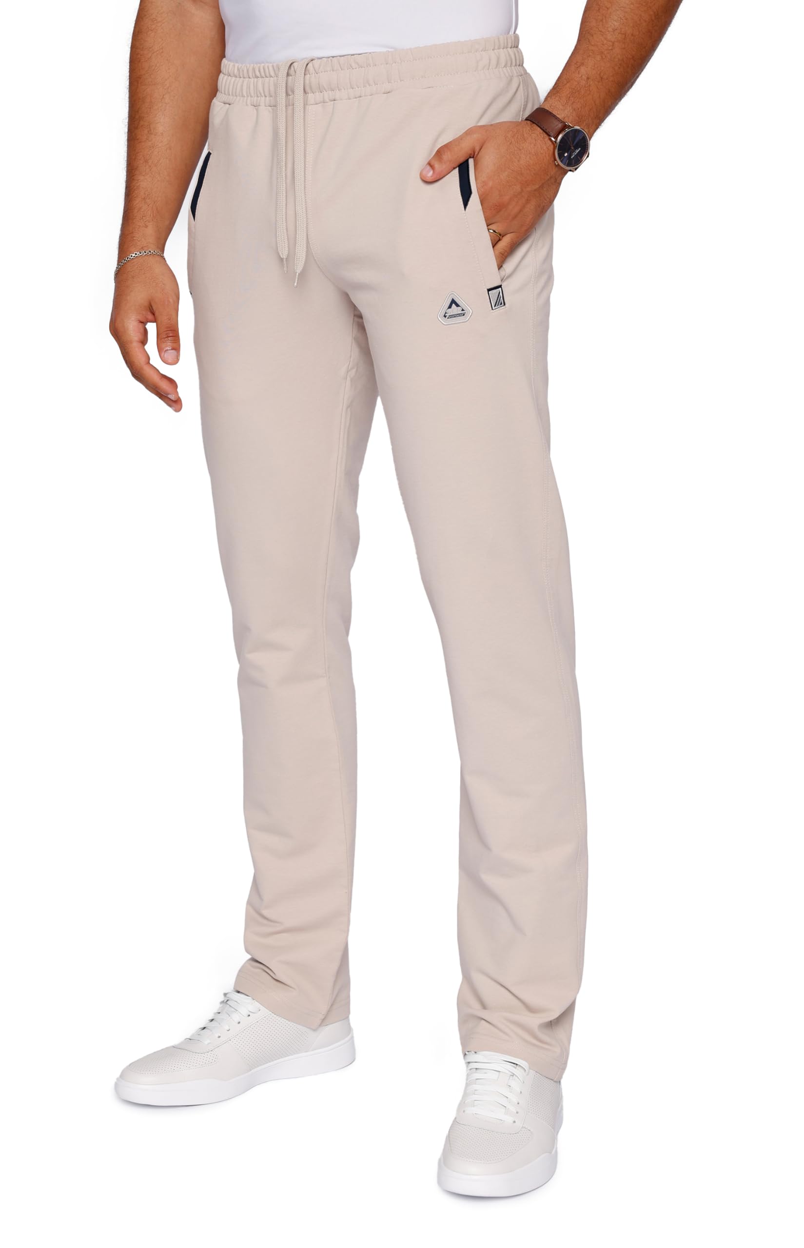 Men's Sweatpants (Avg & Tall) Luxury Fit - Made in Turkey Athletic Sweat Pants for Tall Men with Zipper Pockets