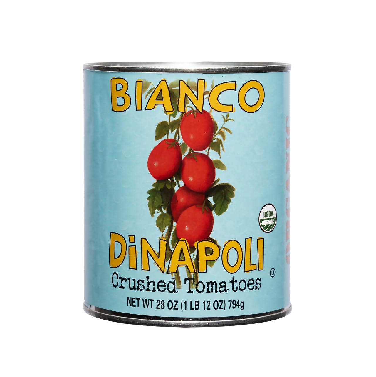 Bianco DiNapoli Organic Crushed Tomatoes 28oz - Vine-Ripened California Plum Tomatoes for Pizza, Pasta, Sauces