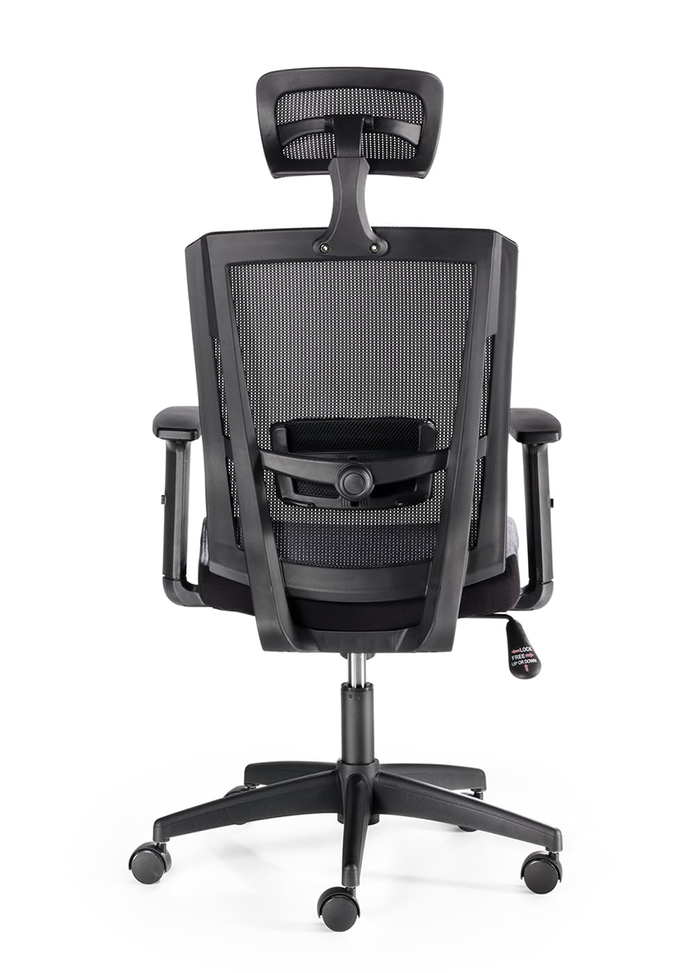 Euromof Silla de Oficina ergonomica. Modelo Sofia. Original Cabecero, Brazos 1D, Mecanismo basculante, Soporte Lumbar 2D.