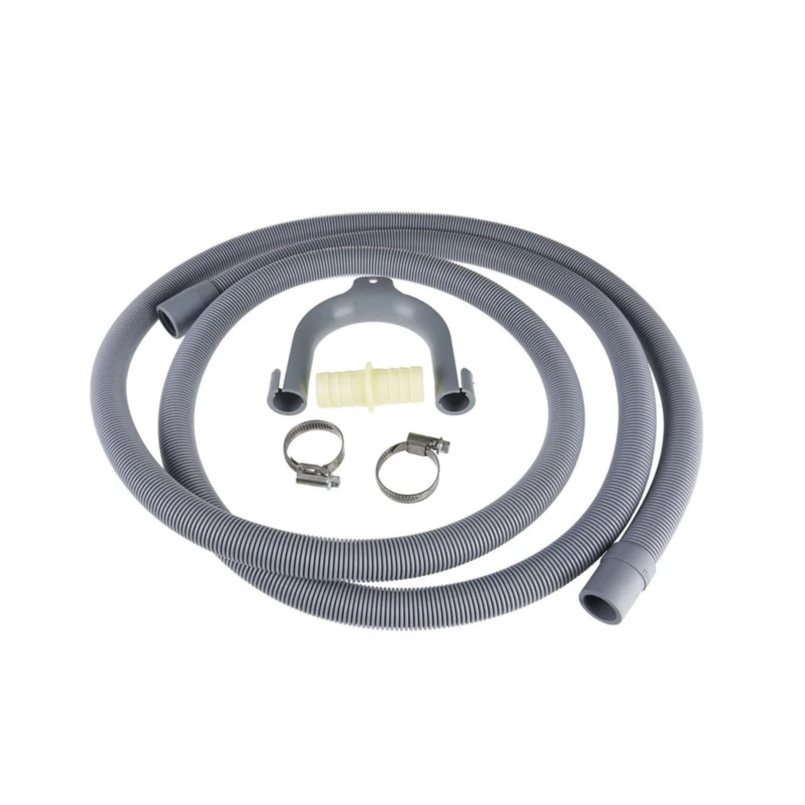 Tubo di scarico estensibile con connettore, Tubo d Tubo flessibile di scarico for lavatrice a tamburo 2M Home Gomito Tubo di scarico Estensione