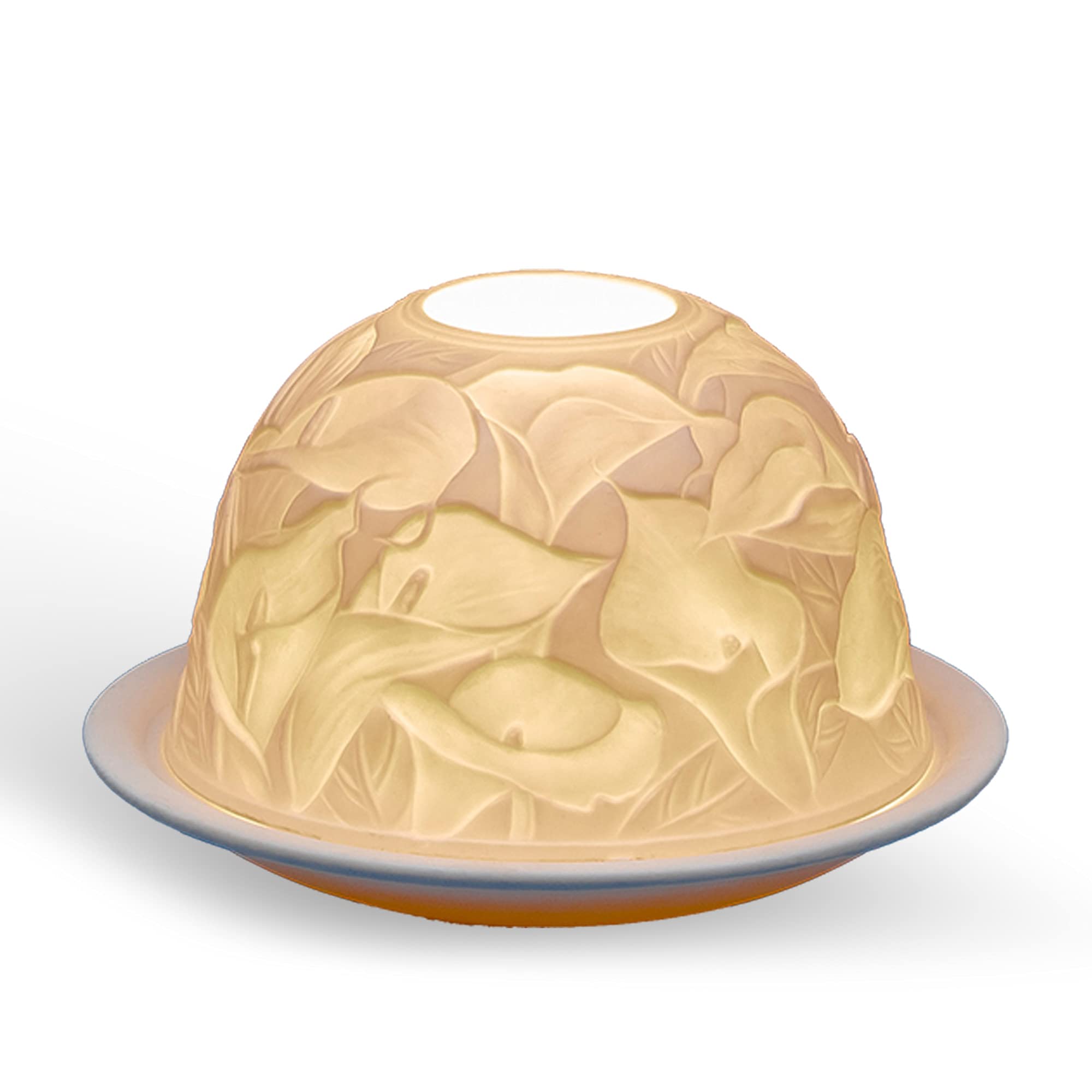 Welink White Ltd Light-Glow Tealight Candle Holder - Calla Lily