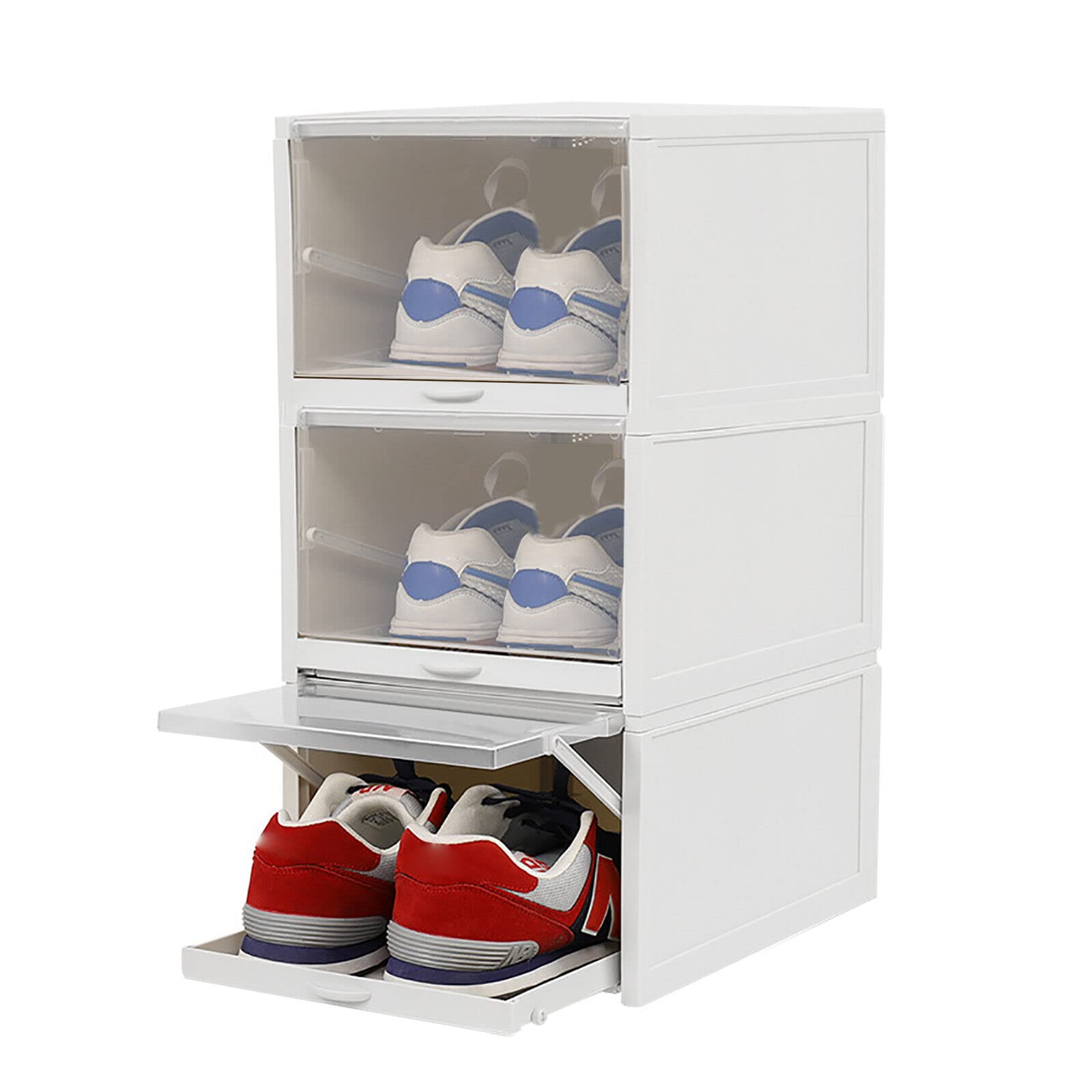 HOIDEC Scatole Per Scarpe, 12 Pezzi, Scatole Portaoggetti Per Scarpe