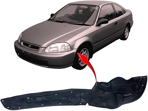 FitParts Compatible With Front Left Driver Side Fender Liner Honda Civic 1996-2000 Sedan Coupe Hatchback. New, Plastic & Ready to Install. HO1248103