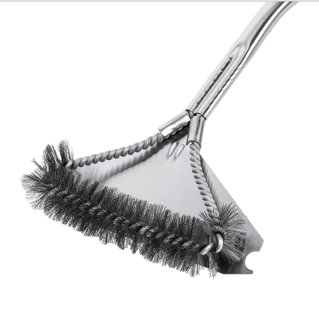 Brosse avec grattoir pour Nettoyage Four à Pizza, Aluminium de première qualité, Longueur 79,5 cm et diamètre 29,6 cm
