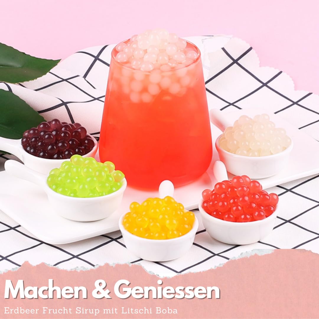 3KG Bubble Tea Perlen Apfel - Bubbletea Boba Perlen Set -Super Ideen zum selber machen und fantastische Boba Partys
