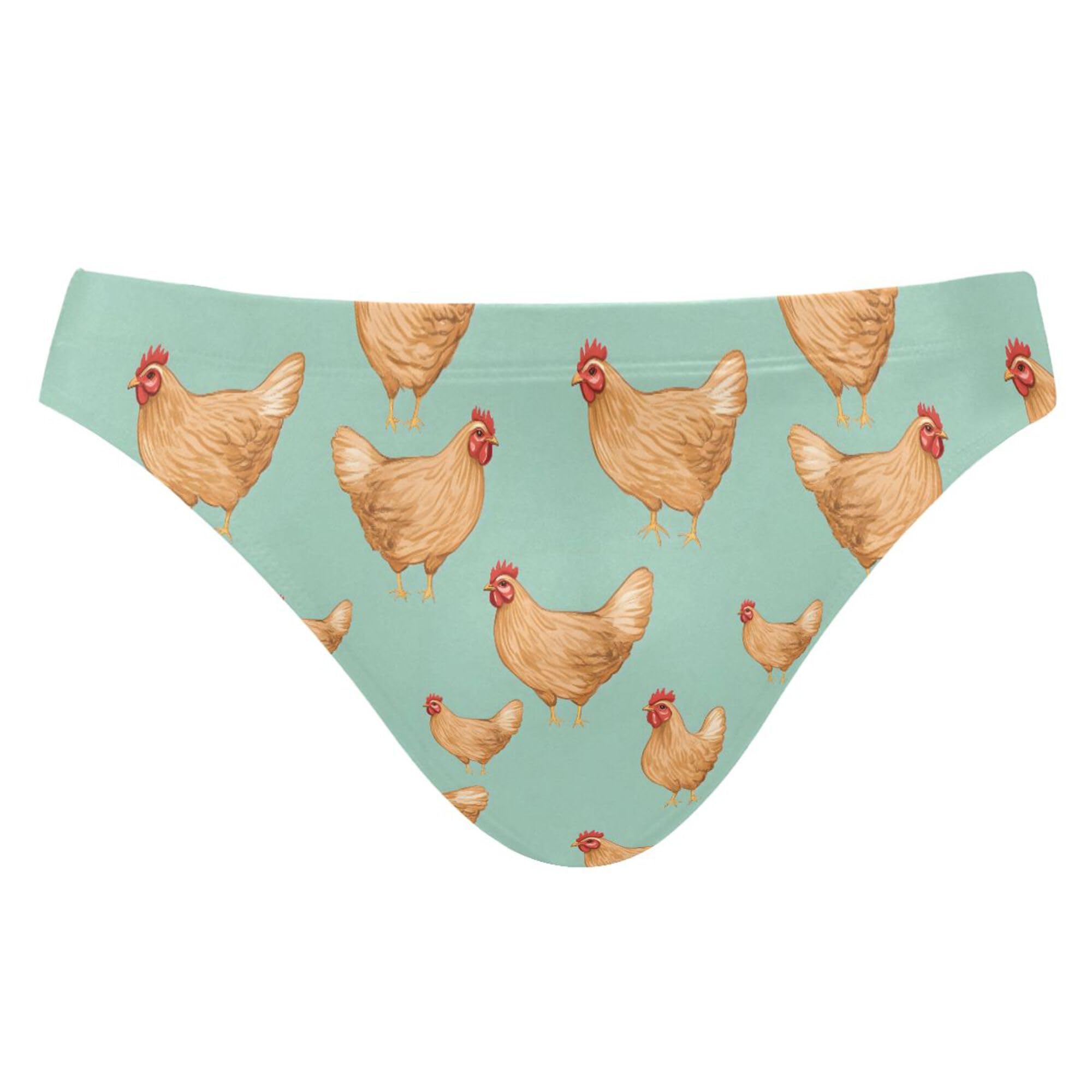 Cock Rooster Mens Swimwear Swim Briefs Bikini Swimsuit for Summer Beach L B0403781