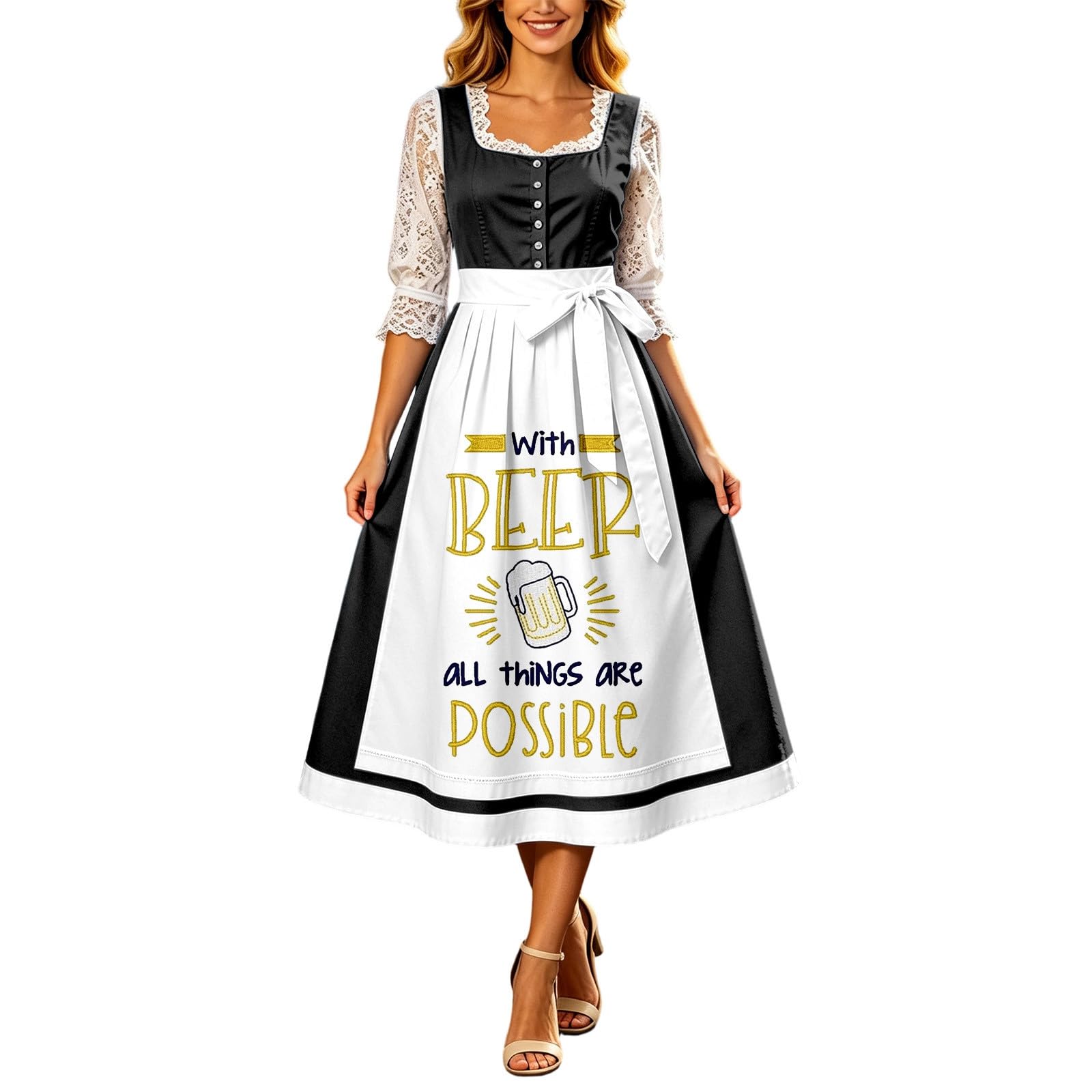 Vestido tirolesa dirndl para mujer ideal para lucir en el festival de Oktoberfest y eventos 5