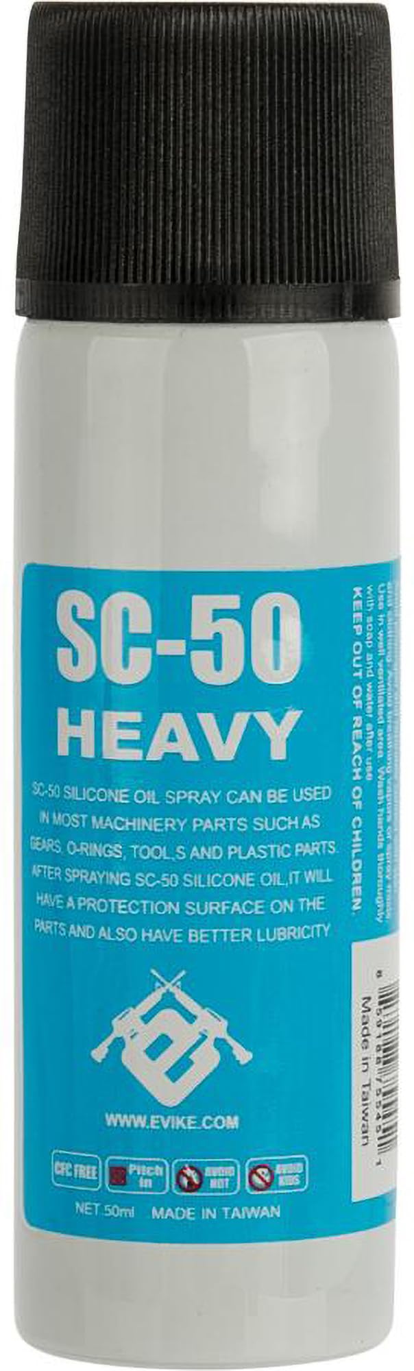 Evike - Universal Multi-Purpose Airsoft Silicone Oil Lubricant Spray 50mL Bottle (Weight: Heavy)