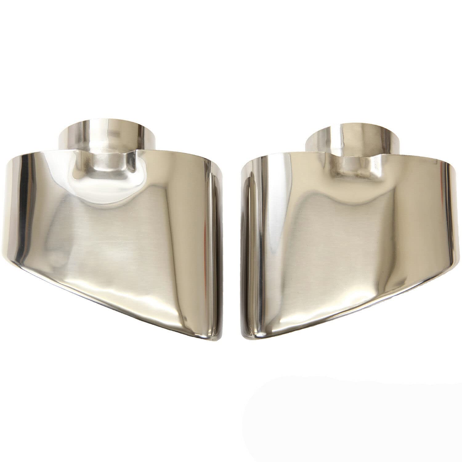 Recambo Osłony rury wydechowej, rury wydechowej, stal nierdzewna, chrom, kompatybilne z BMW X5 E70 2006-2013, masywne osłony rury wydechowej, Plug&Play, uniwersalne