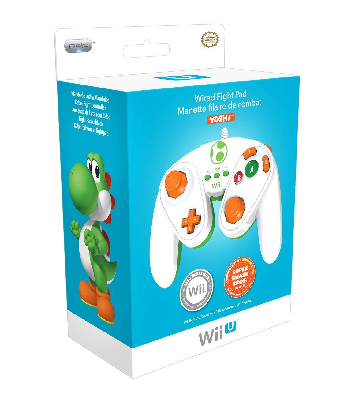 Amazon.com: PDP Wired Fight Pad for Wii U - Yoshi (Renewed)