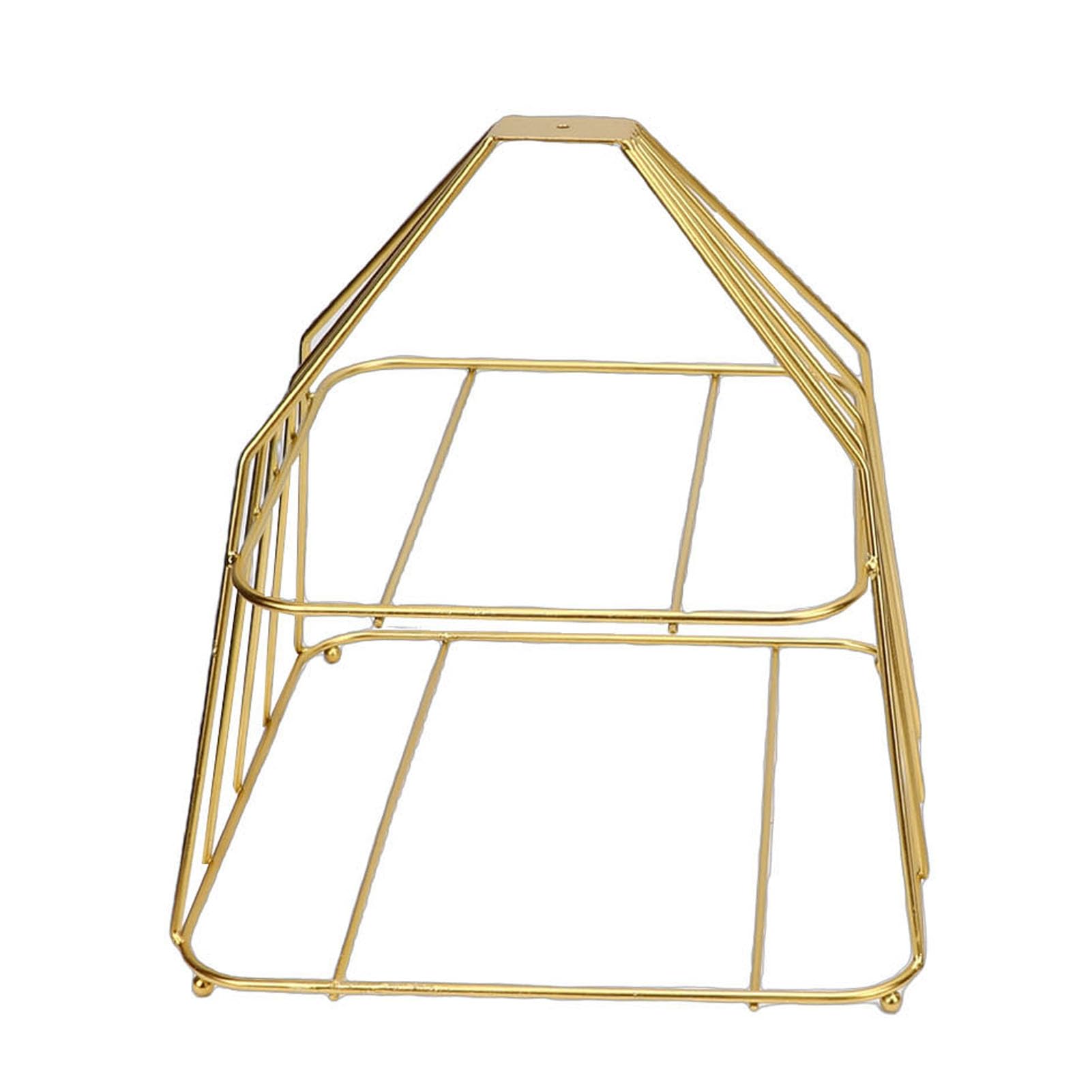 Złoty Stojak na Babeczki, Podwójna Półka na Desery z Ceramicznymi Kwadratowymi Tackami, Wesela, Urodziny, Baby Shower, Spotkania świąteczne (BLACK)