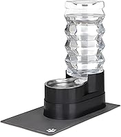 Vista 16 de RIZZARI Dispensador automático de agua para perros mejorado: comedero elevado grande de acero inoxidable negro de 9L por gravedad para mascotas