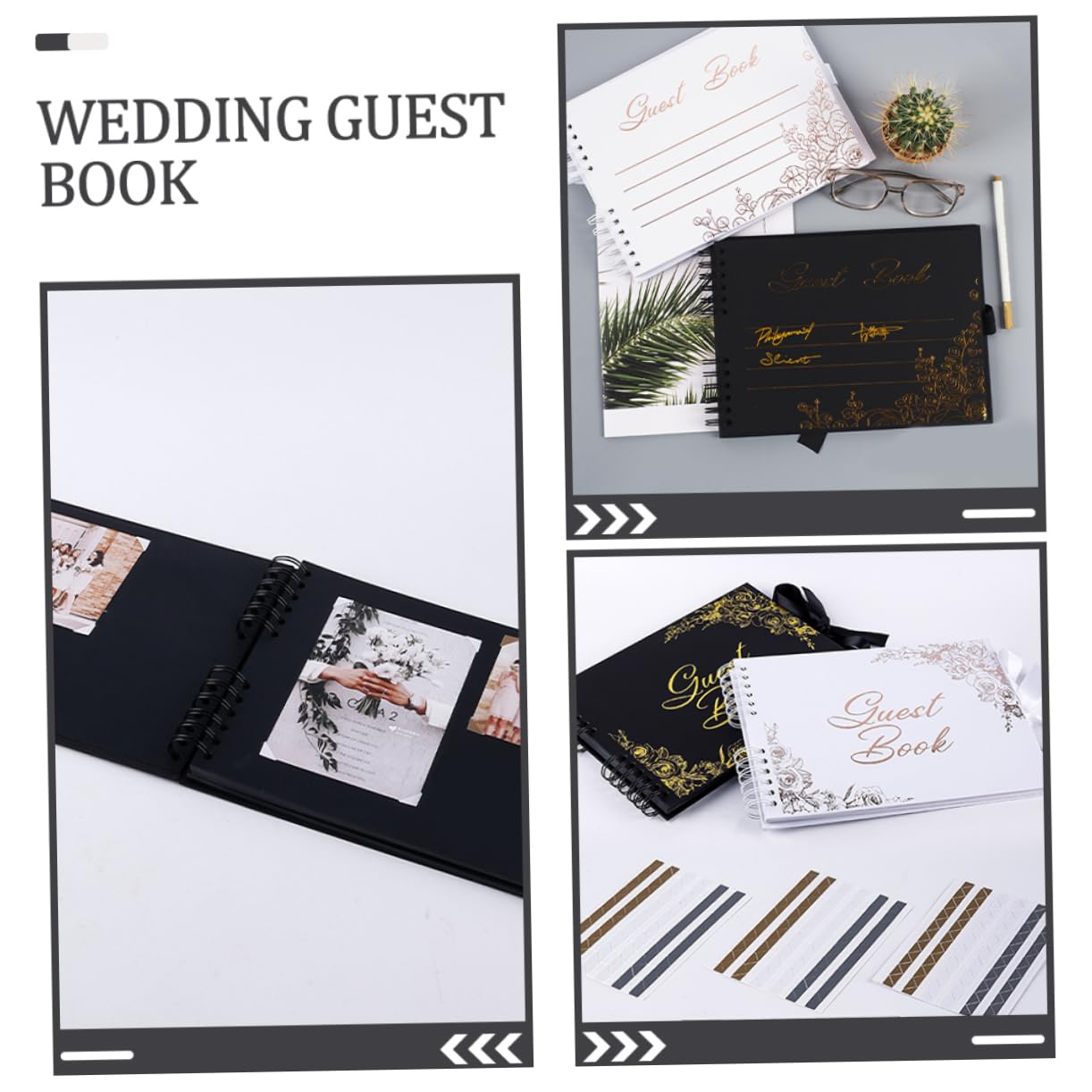 Anneome Gästebuch für Hochzeit mit Gästeschildern Rustikales Fotobuch als Alternative zum Gästebuch für Hochzeitsfeier