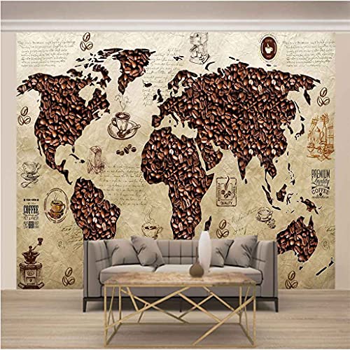 Papier Peint Trompe L'oeil Café 200x140 Affiche Murale Poster 3D - 3