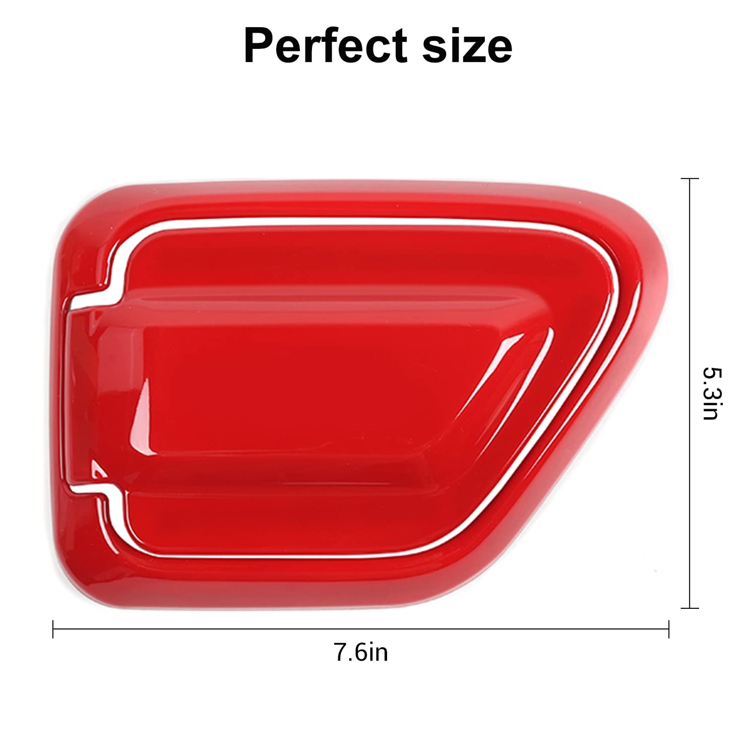 CheroCar Electric Charging Port Cover For Jeep Wrangler 4xe 2021-2022 - Anti-Dust & Anti-Scratch Protector (Red)