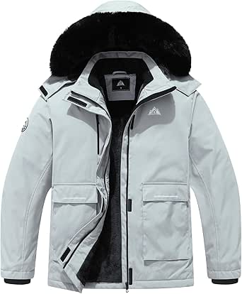MOERDENG Women's Plus Size Waterproof Winter Coat Windproof Ski Jacket Hooded Snowboarding Jackets