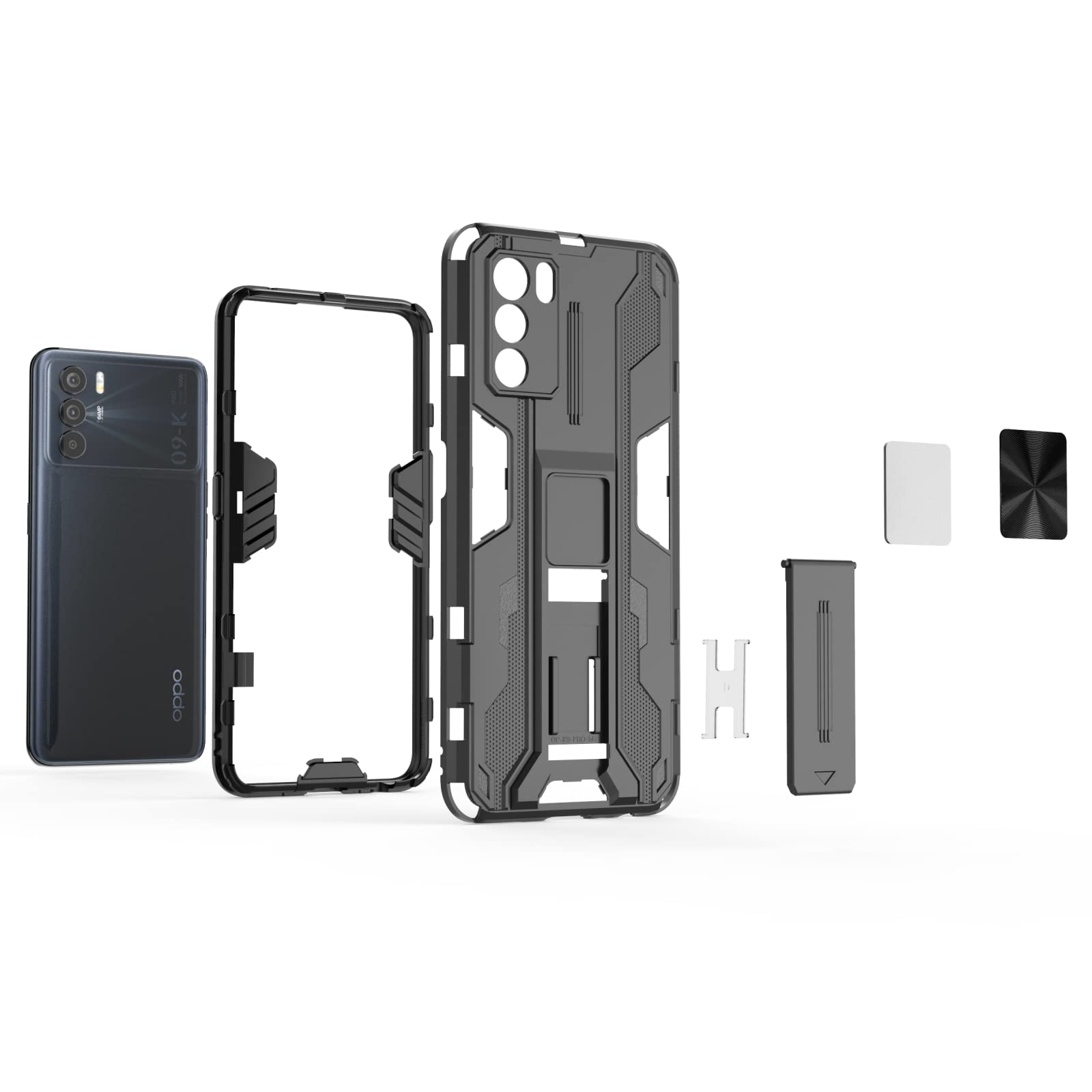 ZORSOME Custodia Protettiva Per Huawei Honor X6A 4G | Antiurto Con Cavalletto, Ricarica Wireless, TPU+PC, Colore Blu