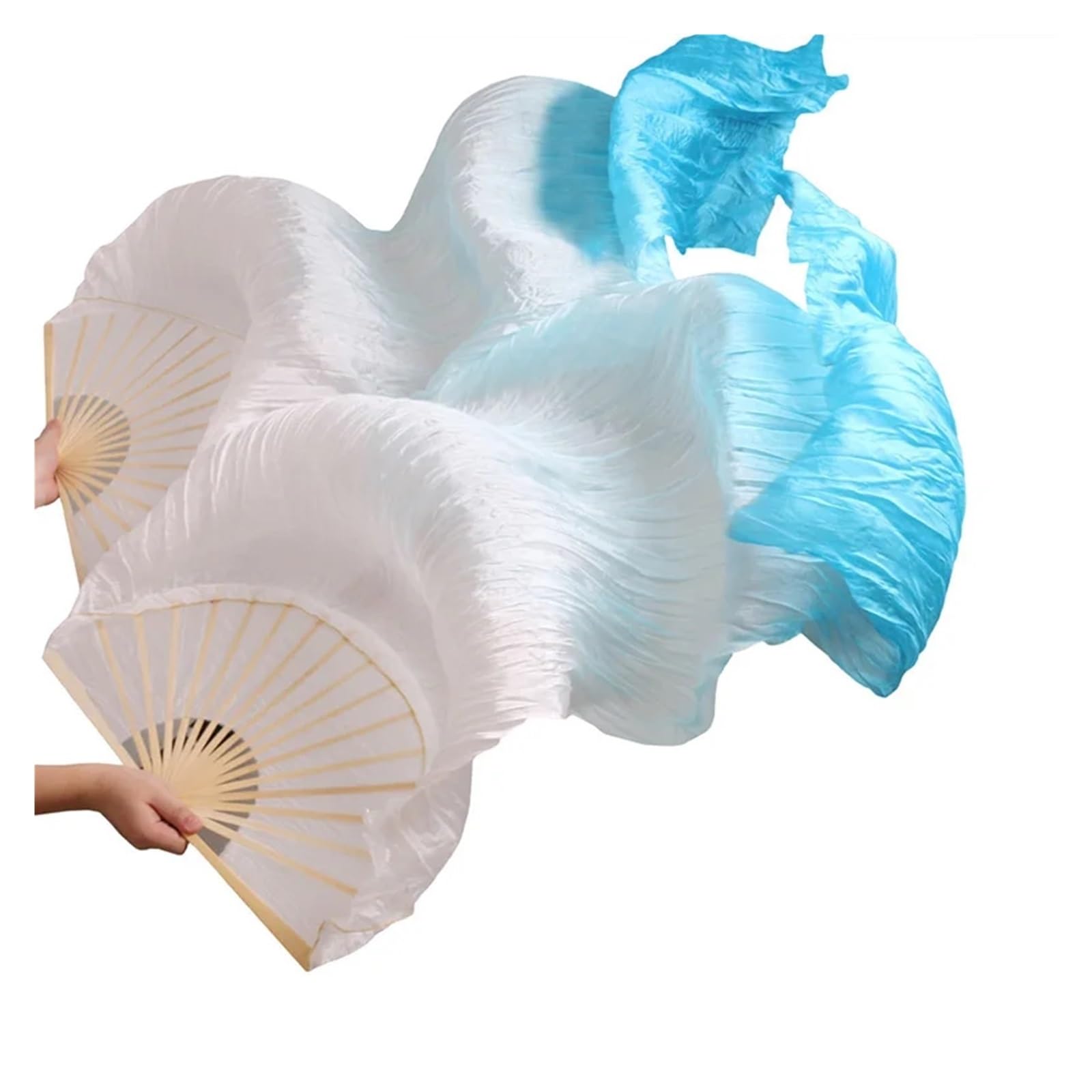 Soie fan veil danse fait main 180cm, la fluidité des voiles de danse