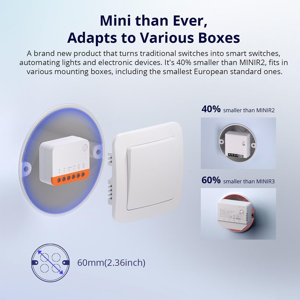 2 módulos de interruptor inteligente WiFi, R4 WiFi, interruptor inteligente de 2 vías con función de temporización, interruptor R4