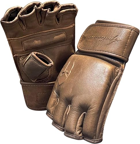 Miniatura 2 de Victorbudo USA MMA Gloves Grappling Sparring Maya Hide Leather Boxing Gloves Muay Thai Martial Arts Training Half Finger Adjustable Kickboxing Gloves