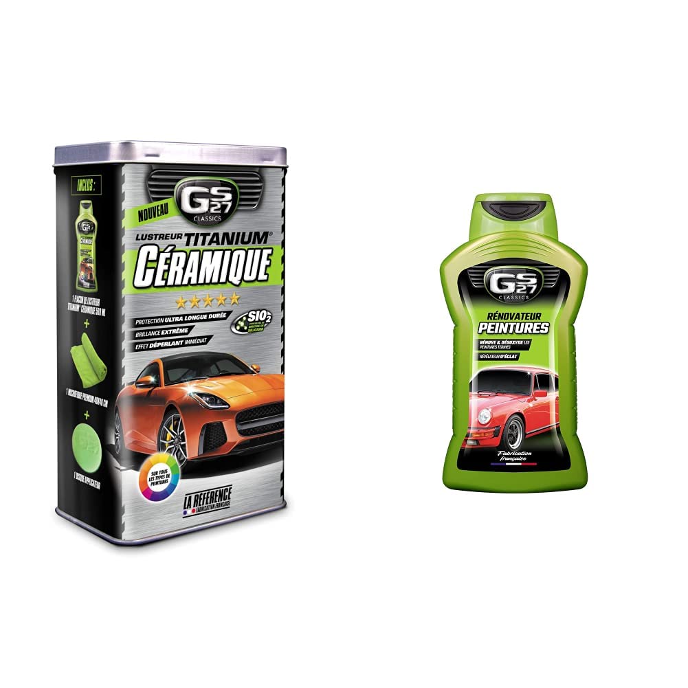 GS27 - Lustreur Titanium Céramique - Produit Nettoyant Voiture & Rénovateur Peinture Voiture - Rénove, Désoxyde et Redonne de l'Éclat