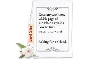 Funny Flour Sack Dish Towel about Turning Water into Wine
